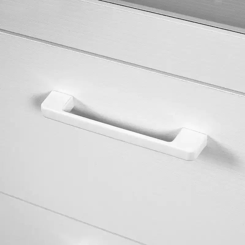 Grande commode blanche Coiffeuse moderne avec lumières LED et station de charge