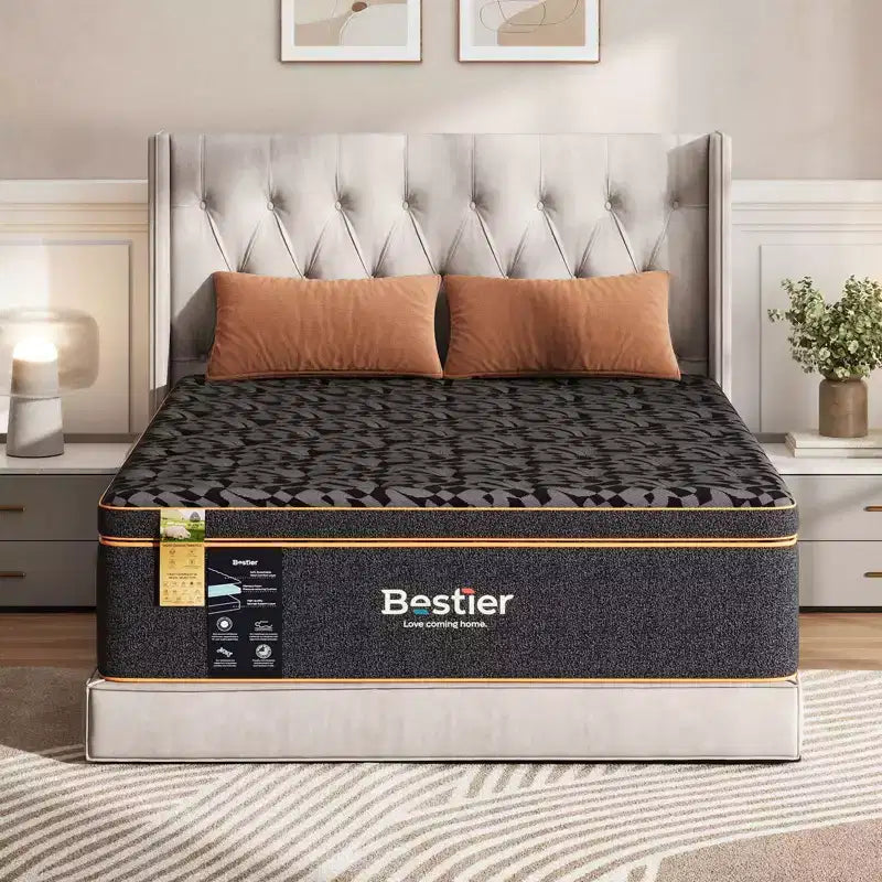 Matelas en mousse à mémoire de forme 14 pouces avec gel rafraîchissant et soutien lombaire, en boîte, CertiPUR-US