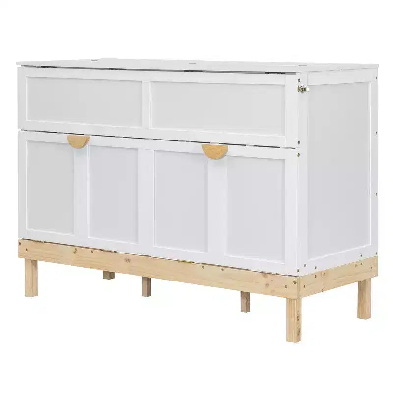 Lit escamotable Queen Size, Lit mural gain de place avec construction durable