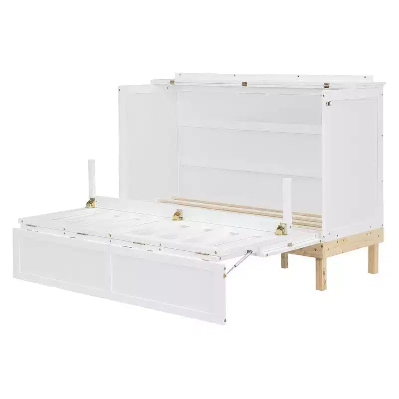 Lit escamotable Queen Size, Lit mural gain de place avec construction durable