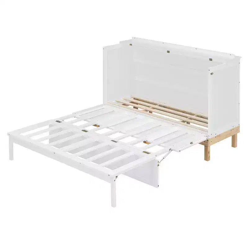 Lit escamotable Queen Size, Lit mural gain de place avec construction durable