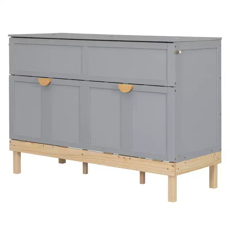 Lit escamotable Queen Size, Lit mural gain de place avec construction durable