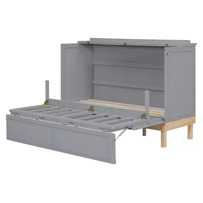 Lit escamotable Queen Size, Lit mural gain de place avec construction durable