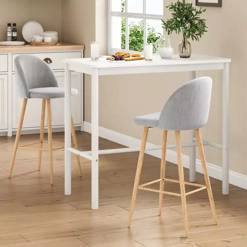 Table de bar/pub rectangulaire de 47" de hauteur pour café, cuisine et salle d'étude, coloris blanc