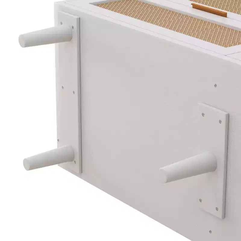 Meuble de rangement 6 tiroirs en rotin 130 cm – Design moderne naturel