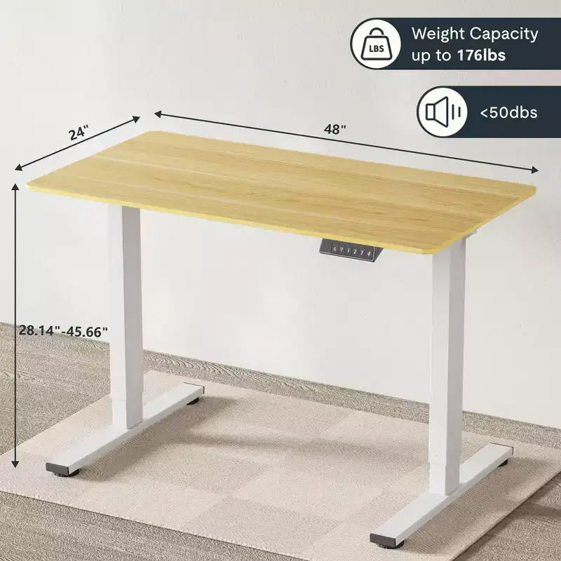 Bureau debout électrique monobloc réglable en hauteur, poste de travail informatique pour bureau à domicile, bureau assis-debout