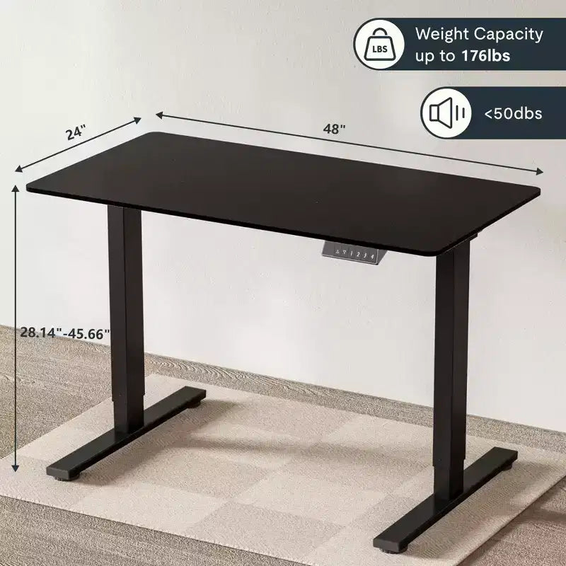 Bureau debout électrique monobloc réglable en hauteur, poste de travail informatique pour bureau à domicile, bureau assis-debout