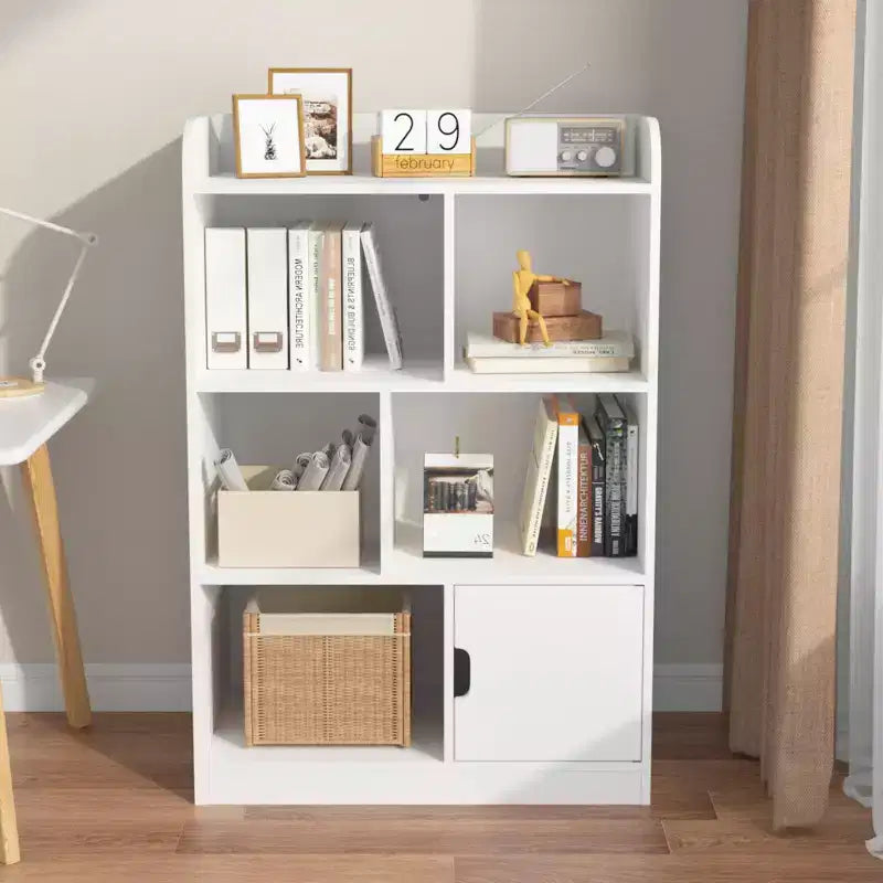 Étagère à livres pour enfants avec 6 compartiments, organiseur de cubes autoportant pour chambre à coucher