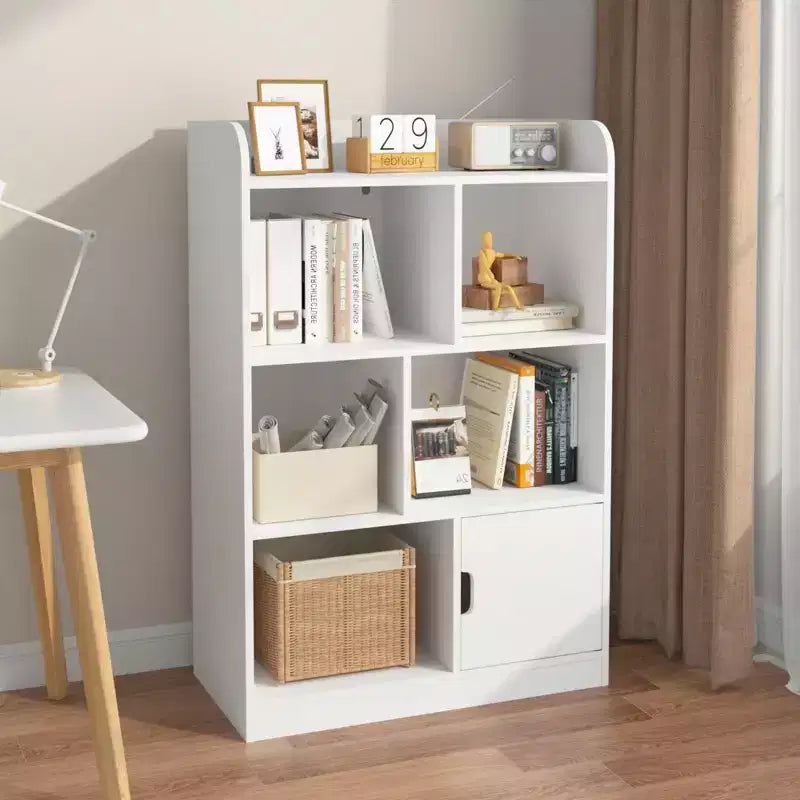 Étagère à livres pour enfants avec 6 compartiments, organiseur de cubes autoportant pour chambre à coucher