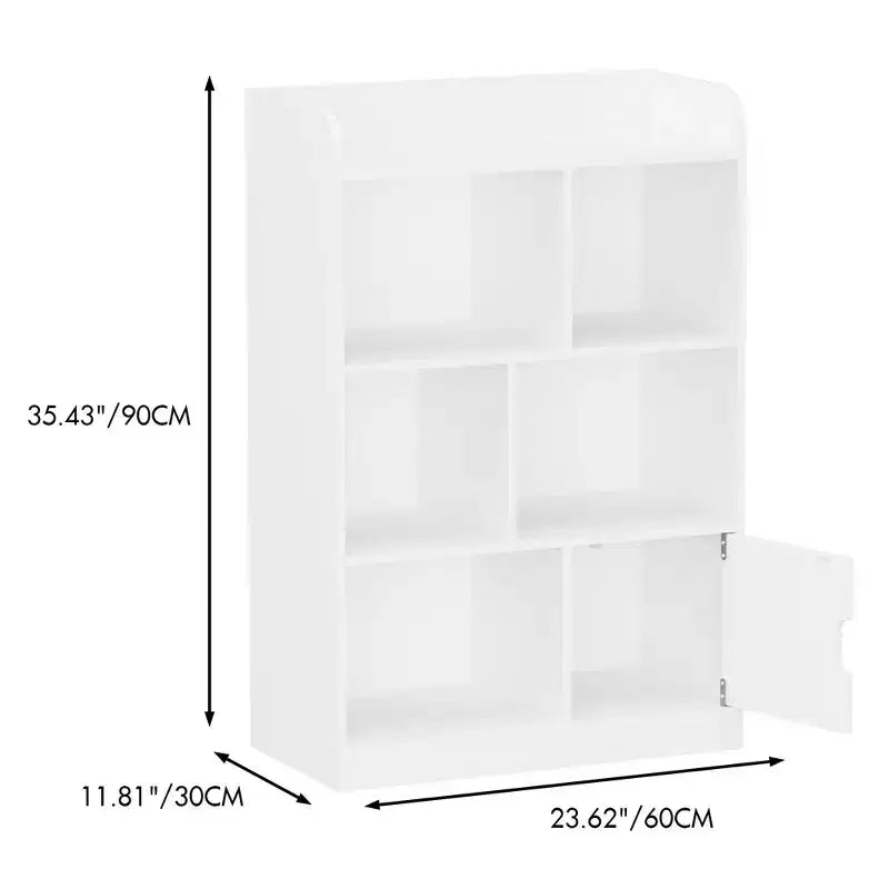 Étagère à livres pour enfants avec 6 compartiments, organiseur de cubes autoportant pour chambre à coucher