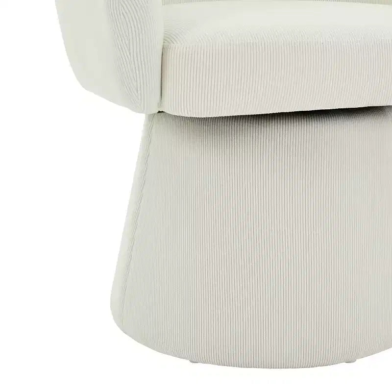 Fauteuil d'appoint pivotant en velours côtelé du milieu du siècle avec rotation à 360°