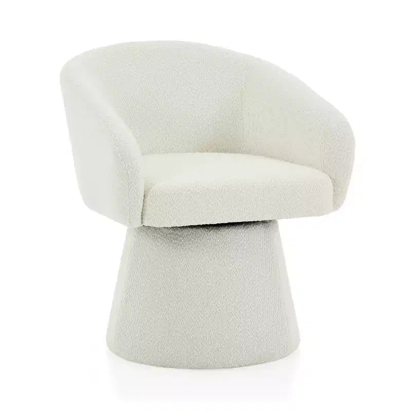 Fauteuil d'appoint pivotant en velours côtelé du milieu du siècle avec rotation à 360°