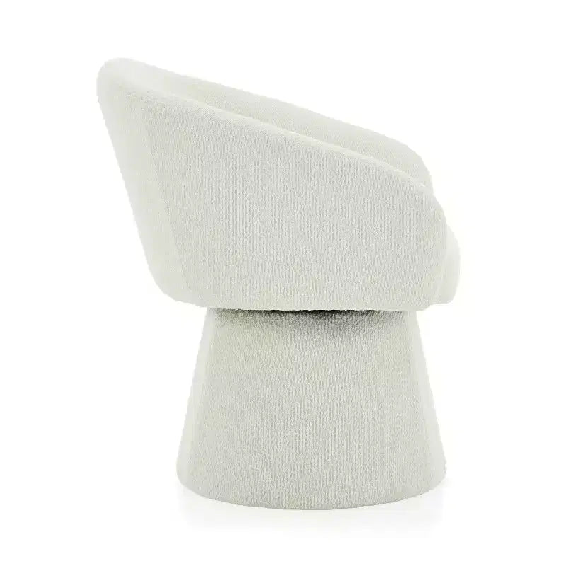 Fauteuil d'appoint pivotant en velours côtelé du milieu du siècle avec rotation à 360°