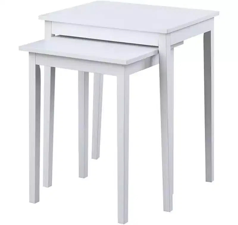 Table d'appoint à 3 niveaux avec tiroir de rangement dissimulé, étagères ouvertes et poignée en nickel