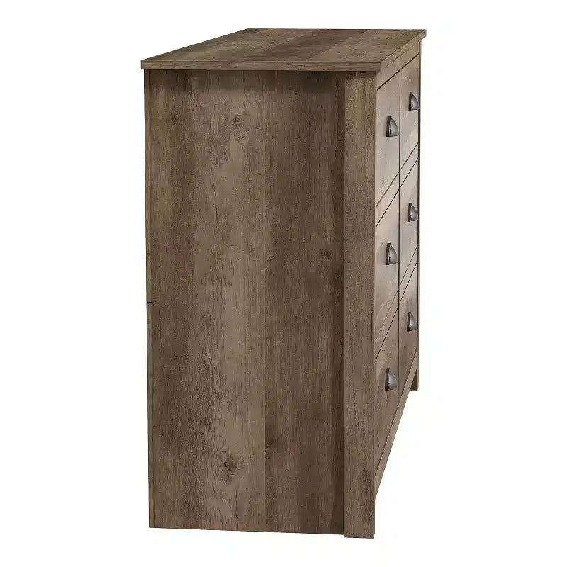 Commode 6 tiroirs avec système de verrouillage – Chêne noueux