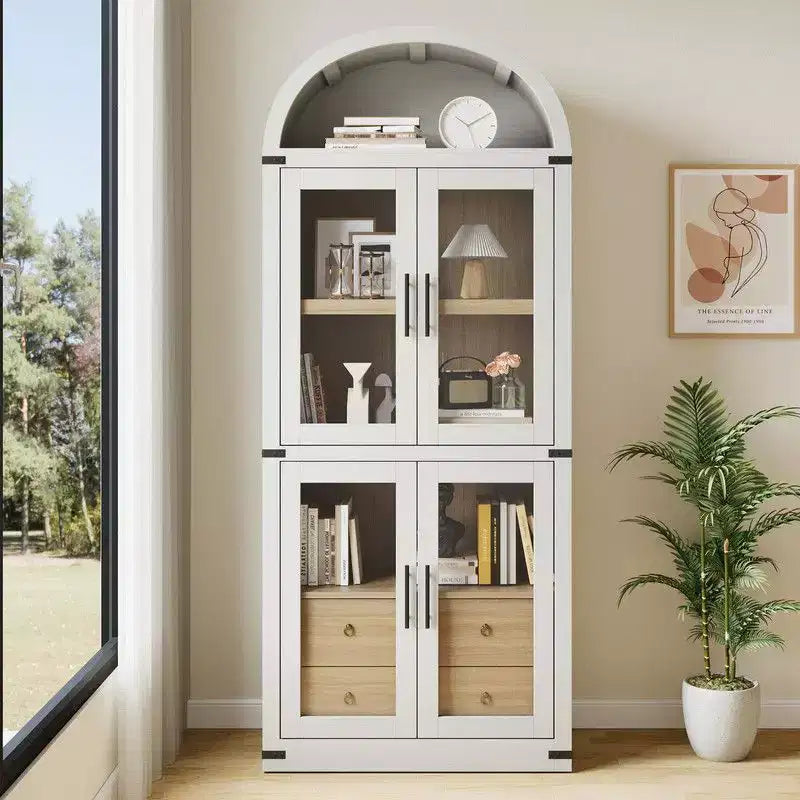Étagère de Ferme Arches avec Portes et Tiroirs – 181,4 cm de Haut