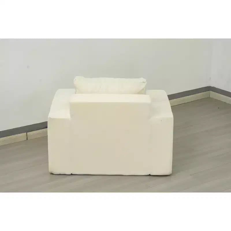 Canapé poof en mousse avec oreiller, grand canapé confortable pour salon, chambre ou espace de jeu