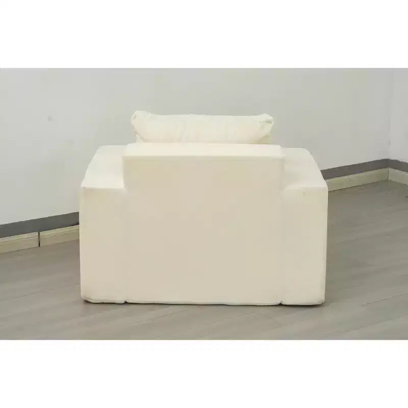 Canapé poof en mousse avec oreiller, grand canapé confortable pour salon, chambre ou espace de jeu