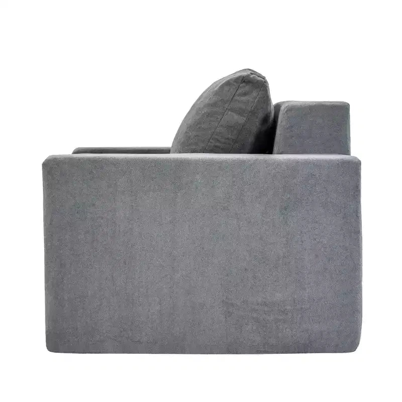 Canapé poof en mousse avec oreiller, grand canapé confortable pour salon, chambre ou espace de jeu