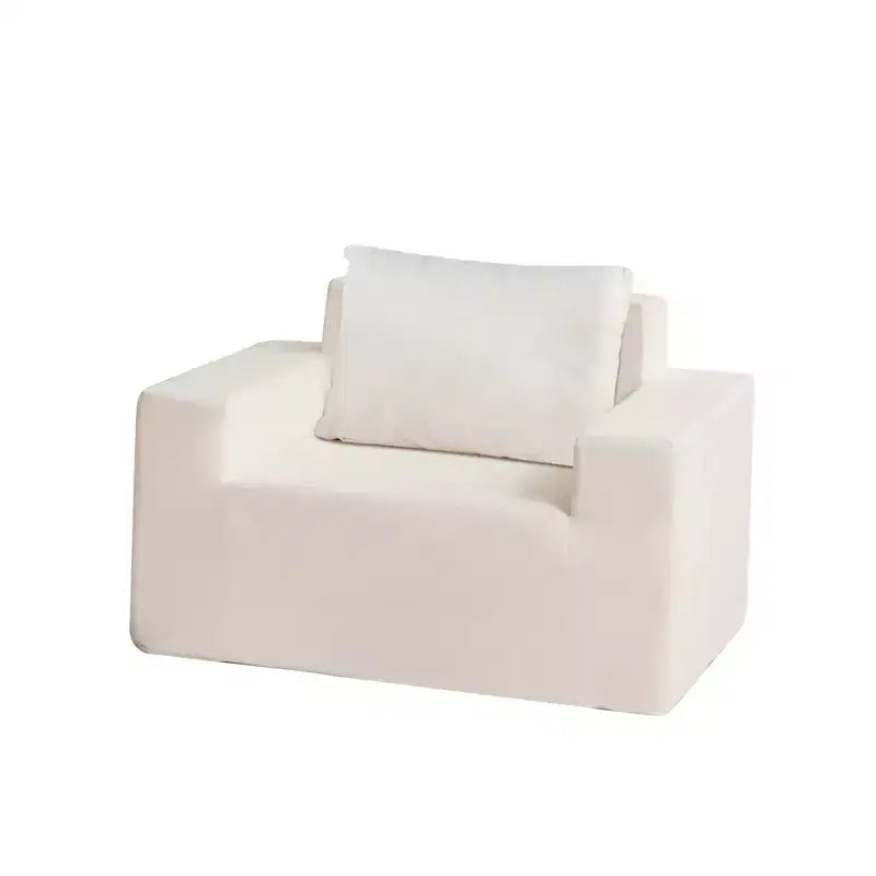 Canapé poof en mousse avec oreiller, grand canapé confortable pour salon, chambre ou espace de jeu