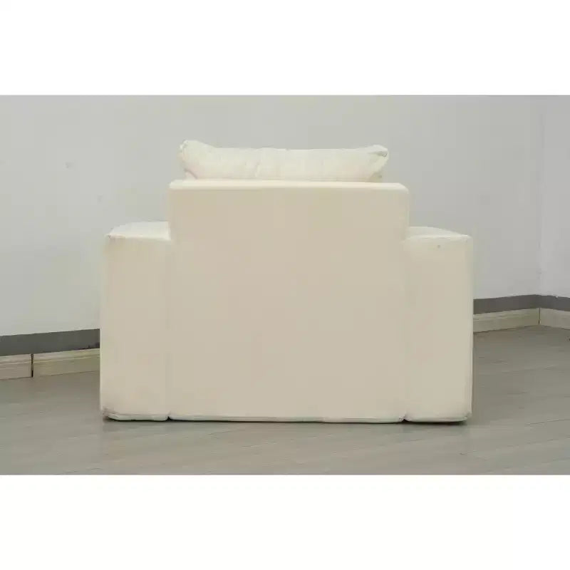 Canapé poof en mousse avec oreiller, grand canapé confortable pour salon, chambre ou espace de jeu
