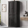 Armoire de rangement haute avec 4 portes, 1 tiroir et des étagères réglables