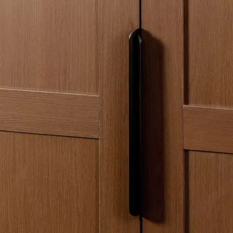 Meuble de cuisine garde-manger moderne de 160 cm de haut avec 2 portes et étagères réglables