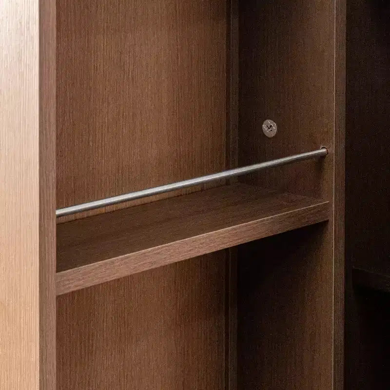 Meuble de cuisine garde-manger moderne de 160 cm de haut avec 2 portes et étagères réglables
