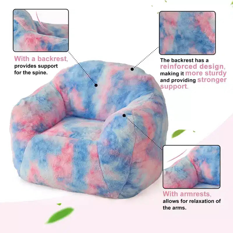 Pouf avec rembourrage, Canapé garni de mousse, Canapé pouf rose Fauteuil poire paresseux pour adulte
