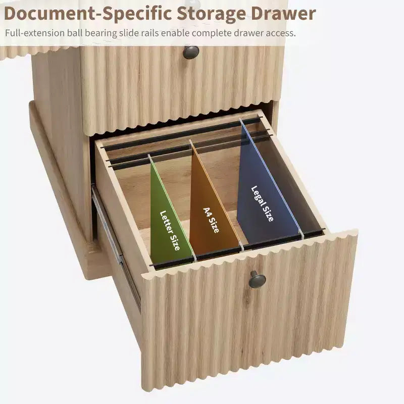Rangement de bureau cannelé pour bureau à domicile, bureau de direction moderne de 60 pouces avec station de charge, bureau d'ordinateur en bois avec tiroirs de classement pour salle d'étude
