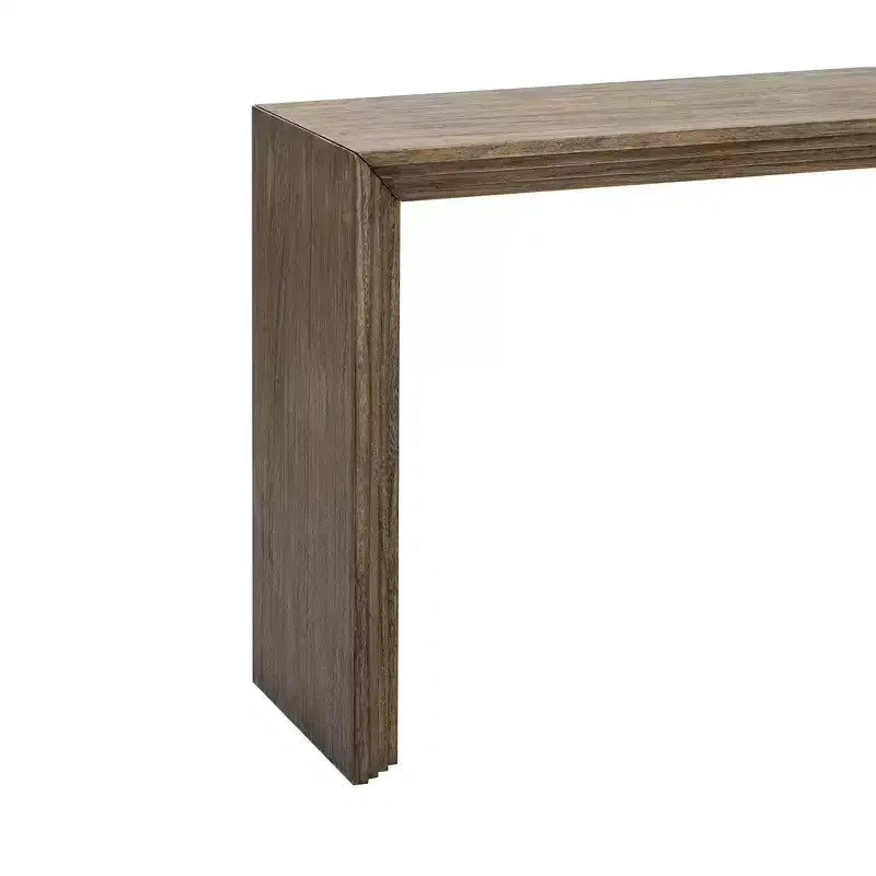 Console moderne avec placage en paulownia et plateau épais – 150 cm