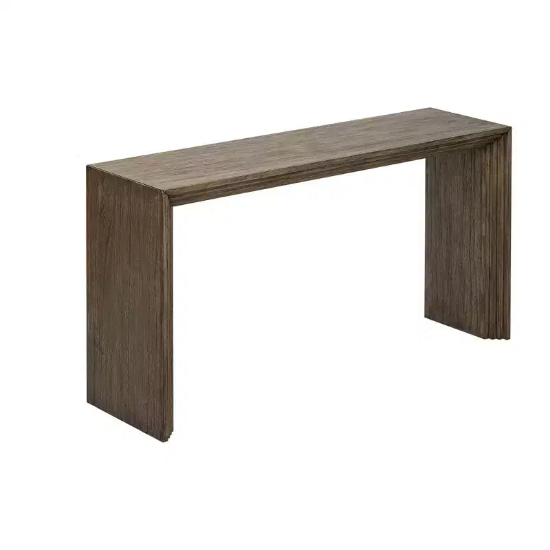 Console moderne avec placage en paulownia et plateau épais – 150 cm