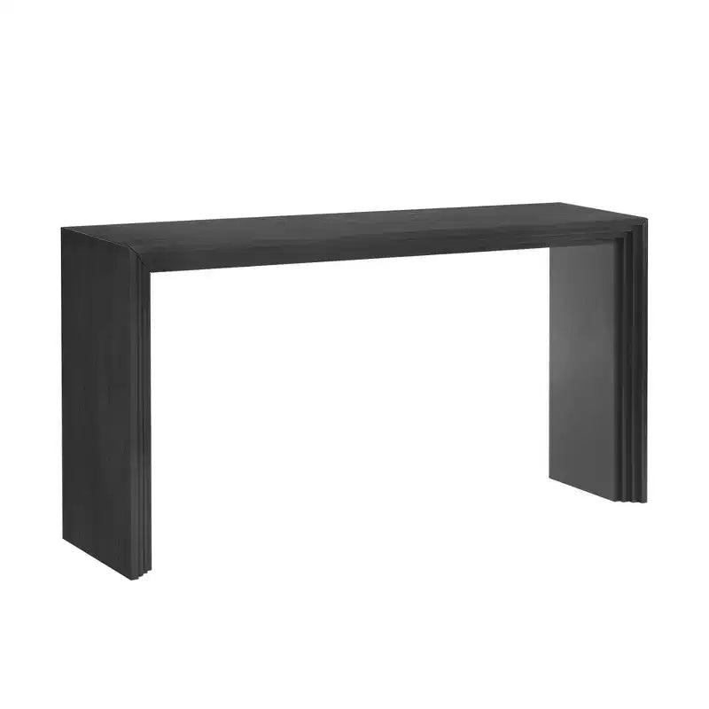 Console moderne avec placage en paulownia et plateau épais – 150 cm