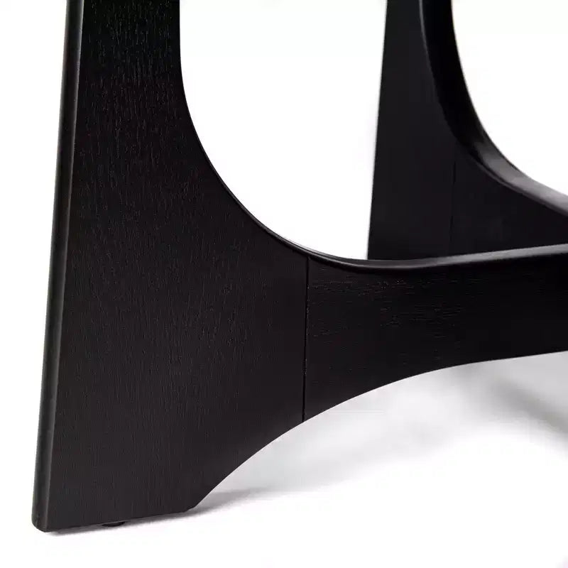 Table basse ronde avec piètement sculptural – Noir, 91 cm