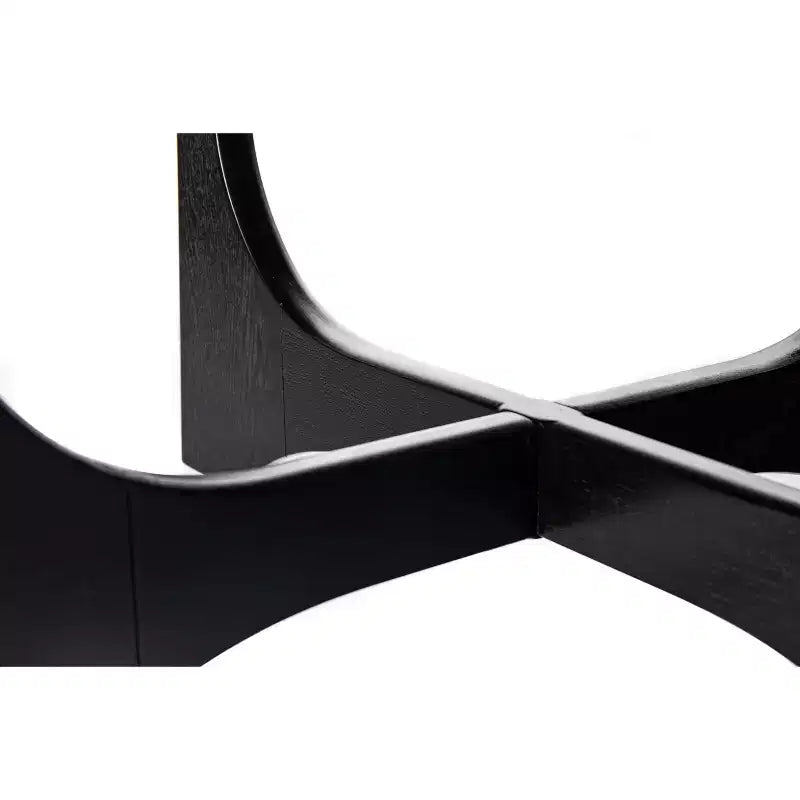 Table basse ronde avec piètement sculptural – Noir, 91 cm