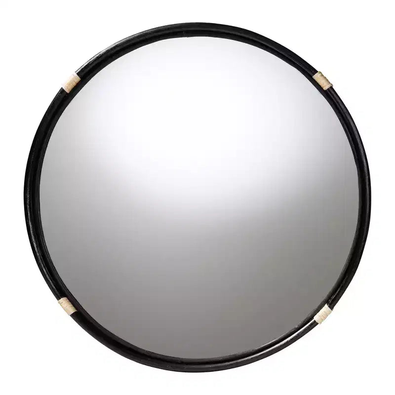 Miroir mural rond en rotin fait main – Cadre naturel bohème, 75,4 cm