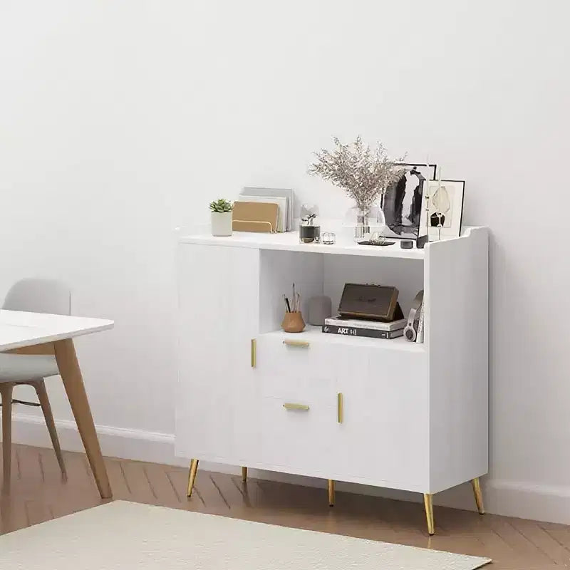 Meuble Micro-ondes de Cuisine 102 cm, Buffet de Ferme avec Rangement et Tiroirs